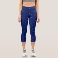 Modern navy blue white stars pattern stylish cute