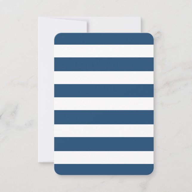 Modern Navy Blue White Stripes Pattern (Front)