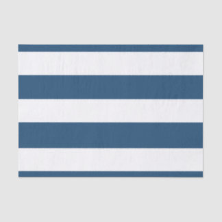 Modern Navy Blue White Stripes Pattern Tissue Paper