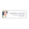 Modern navy blush floral wedding address label