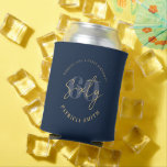 Modern Navy Elegant 60th Birthday<br><div class="desc">60th birthday can cooler featuring minimalist script calligraphy and modern elegant typography.</div>