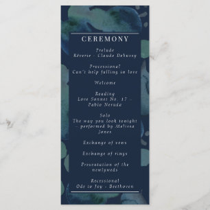 Modern Navy Emerald Abstract Watercolor Program