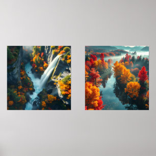 Modern Navy & Gold Abstract Mountain Peak – Luxury