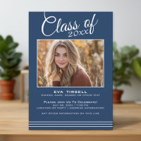 Modern Navy Graduation Party - Ready to Download