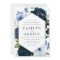 modern navy & light blue flowers wedding