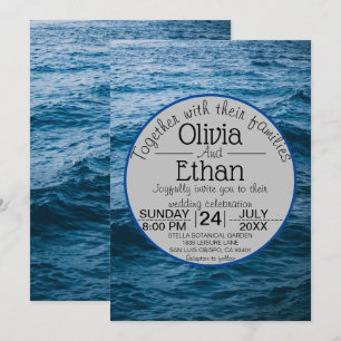 modern navy nautical invitation