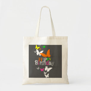 Modern Neon Butterflies Birthday - Budget Tote