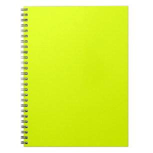 Modern neon chartreuse green bright plain solid notebook
