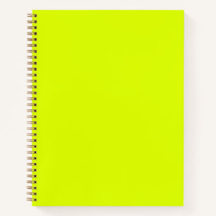 Modern neon chartreuse green bright plain solid notebook
