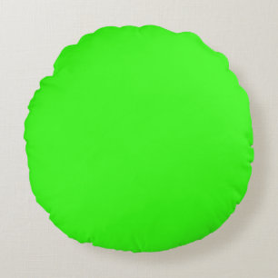 Modern Neon Green 16”  Round Pillow