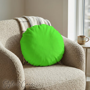Modern Neon Green 16” Round Pillow