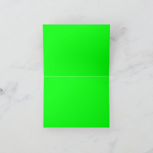 Modern neon green screen bright solid plain cool thank you card