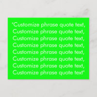 Modern neon green screen custom text quote cool