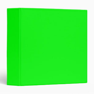 Modern neon green screen solid plain minimalist  binder