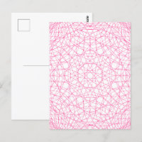 Modern Neon Pink Art Postcard – Customizable