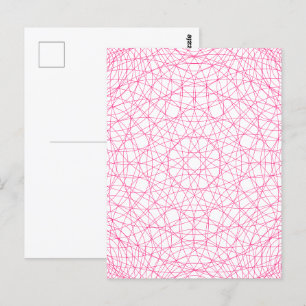 Modern Neon Pink Art Postcard – Customizable
