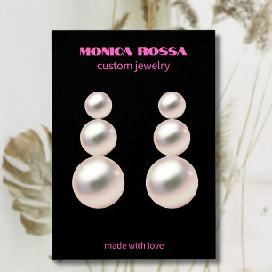 Modern Neon Pink Black jewellery earring display