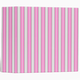 Modern Neon Pink Stripes with 3D Effect Binder