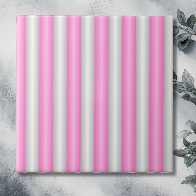 Modern Neon Pink Stripes with 3D Effect Tile (Creator Uploaded)