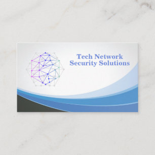 Modern Network Tech Security   Corporate Logo Business Card
