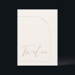 Modern Neutral Arch Table Twelve Table Number<br><div class="desc">Designed to coordinate with for the «Arches Minimalist» Wedding Invitation Collection. To change details,  click «Details». To move the text or change the size,  font,  or colour,  click «Edit using Design Tool». View the collection link on this page to see all of the matching items in this beautiful design.</div>