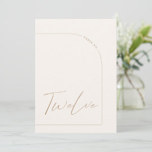 Modern Neutral Arch Table Twelve Table Number