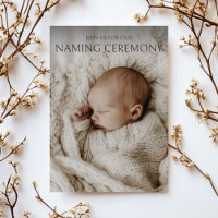 Modern Neutral Baby Naming Ceremony Photo
