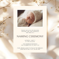 Modern Neutral Baby Naming Ceremony Photo