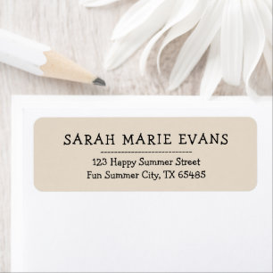 Modern Neutral Beige Return Address Labels