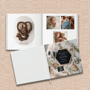 Modern Neutral boho baby photo book keepsake