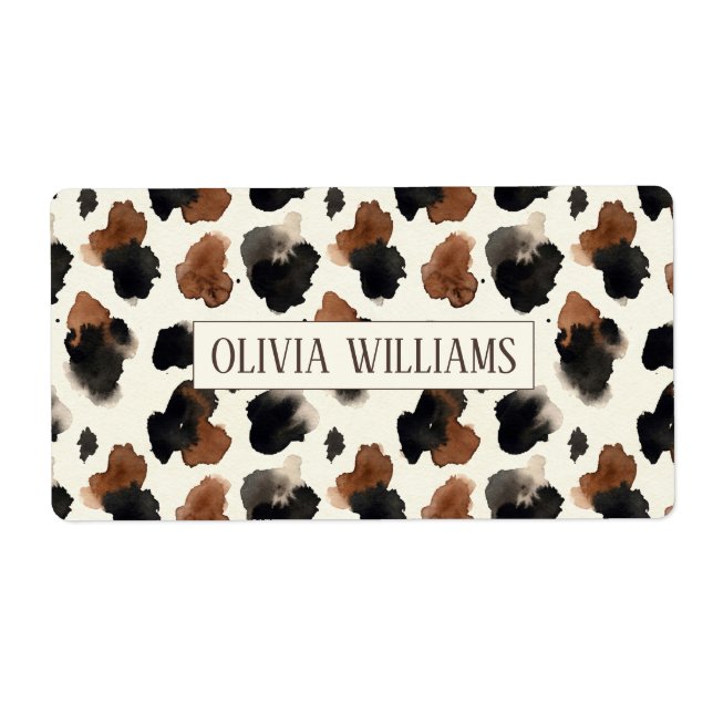 Modern Neutral Chocolate Cow Print Aesthetic (Devant)