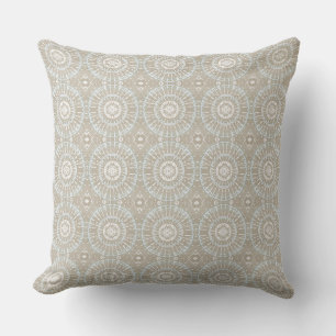 Modern Neutral Coastal Throw Pillow