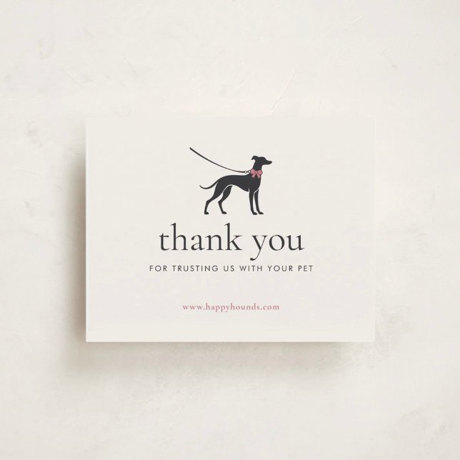 Modern Neutral Dog Walker Business Insert | Thank You Card (Creator Uploaded)
