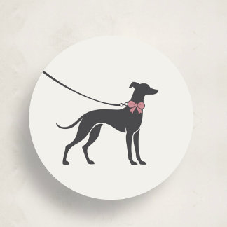 Modern Neutral Dog Walker Seal Sticker