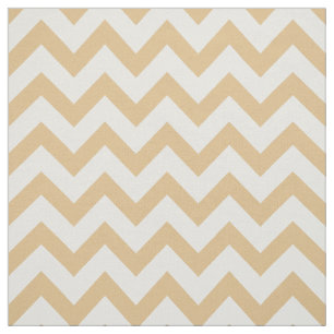 Modern neutral gold and white chevron pattern fabric