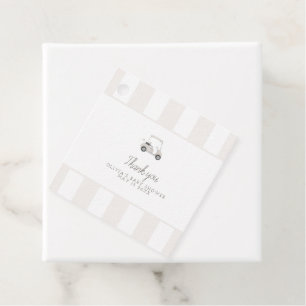 Modern Neutral golf cart favour tag