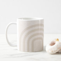Modern Neutral Pale Linen Monogram Pattern
