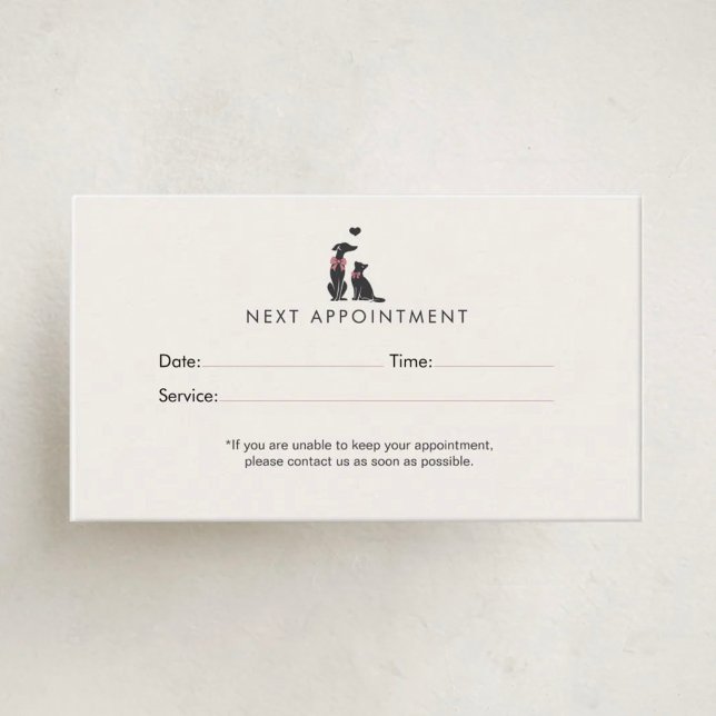 Modern Neutral Pet Sitter Appointment | Editable Card (Creator Uploaded)