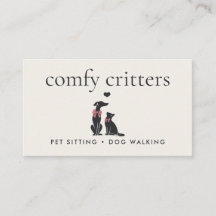 Modern Neutral Pet Sitter Dog Walker | Editable