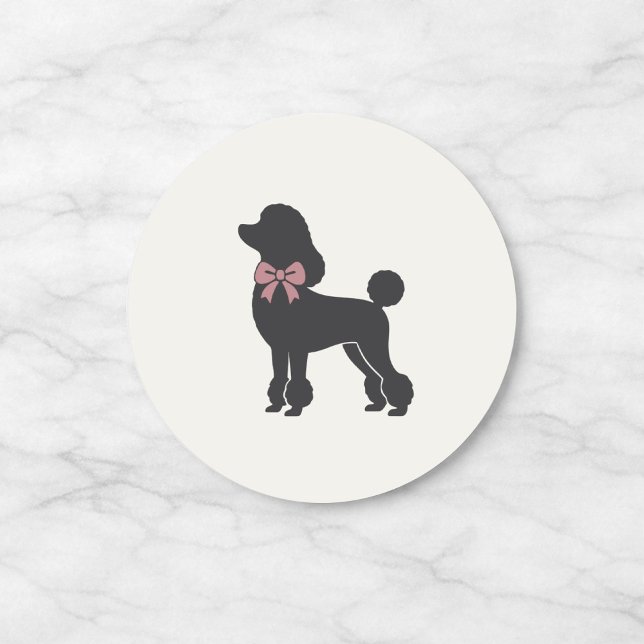 Modern Neutral Poodle Seal Sticker (Creator Uploaded)