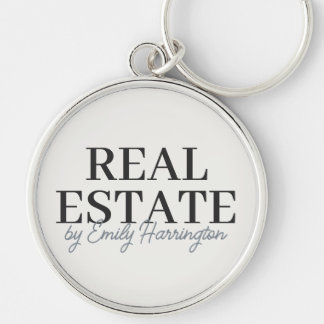 Modern Neutral Real Estate Agent Keychain