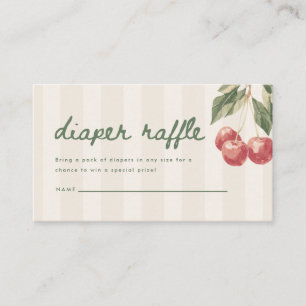 Modern Neutral Script Striped Market Baby Shower Enclosure Card