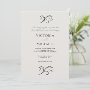 Modern Neutral Wedding Invitation