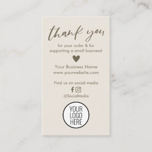 Modern Neutrals Thank You For Your Order Cards