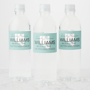 Modern Nevada Map Personalized Family Reunion Water Bottle Label
