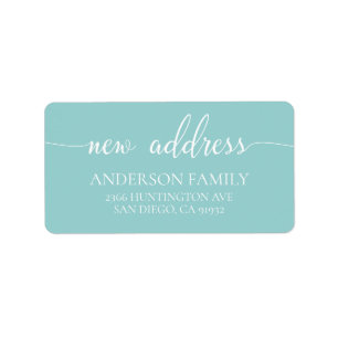 Modern New Address Return Address Label