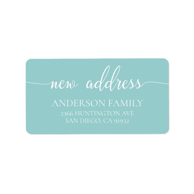 Modern New Address Return Address Label (Front)