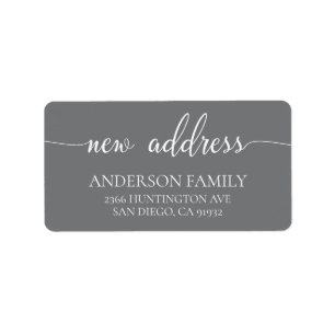 Modern New Address Return Address Label