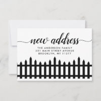 Modern New Address Script Home Picket Fence Moving