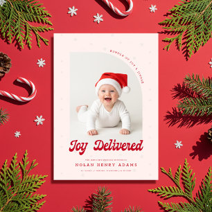 Modern New Baby Birth Announcement Arch Photo Card